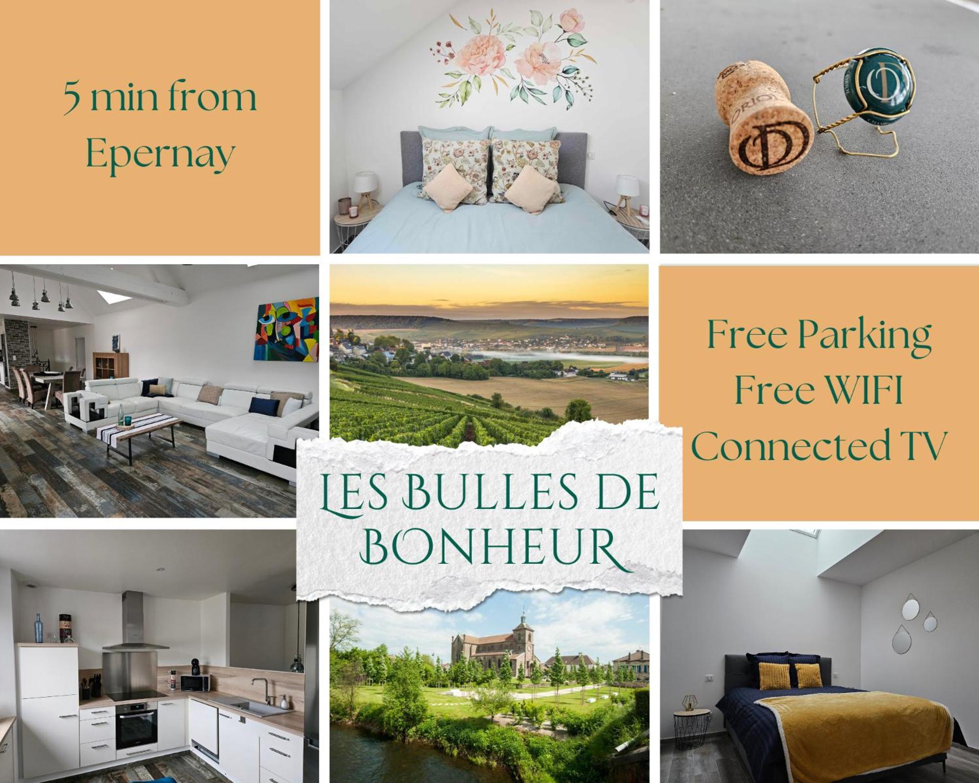 Les Bulles De Bonheur - Au Coeur Du Vignoble Champenois Apartment Chouilly Екстериор снимка